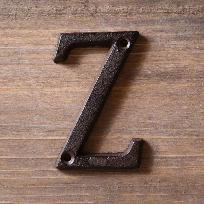 Home Decor Y2K - Metalowe litery numery żeliwna dekoracja wnętrza