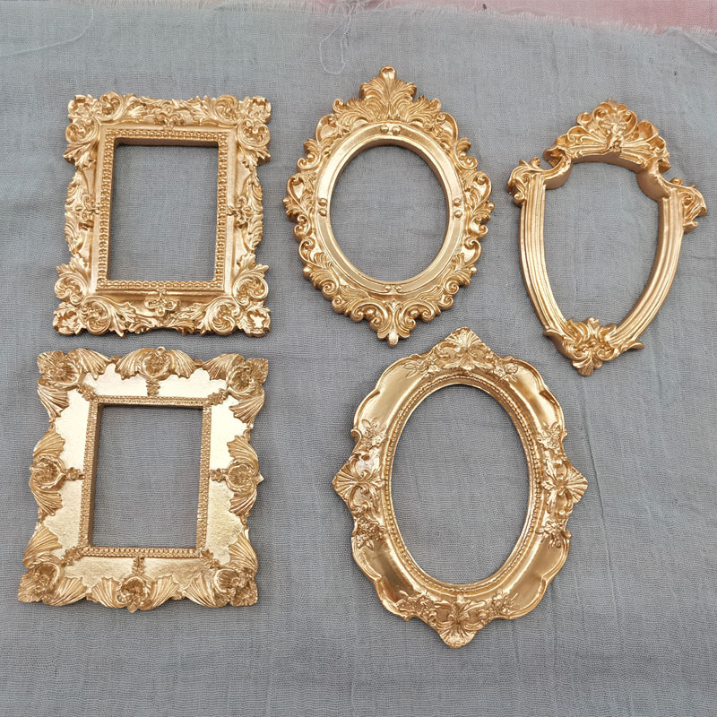 Bamboo Photo Frame - Mała, złota ramka na zdjęcia, rekwizyty