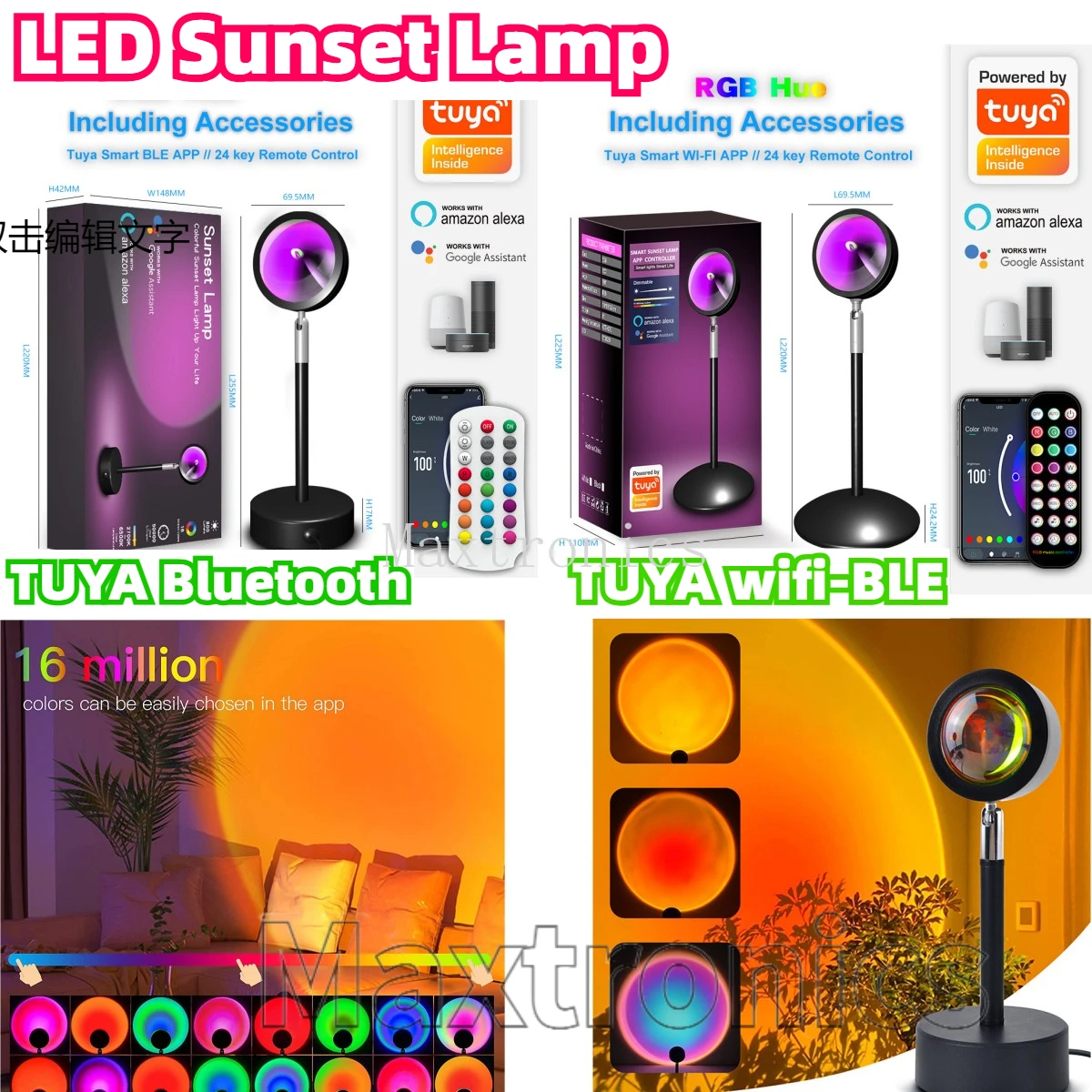 Home Decor Free App - Lampa LED o zachodzie słońca TUYA