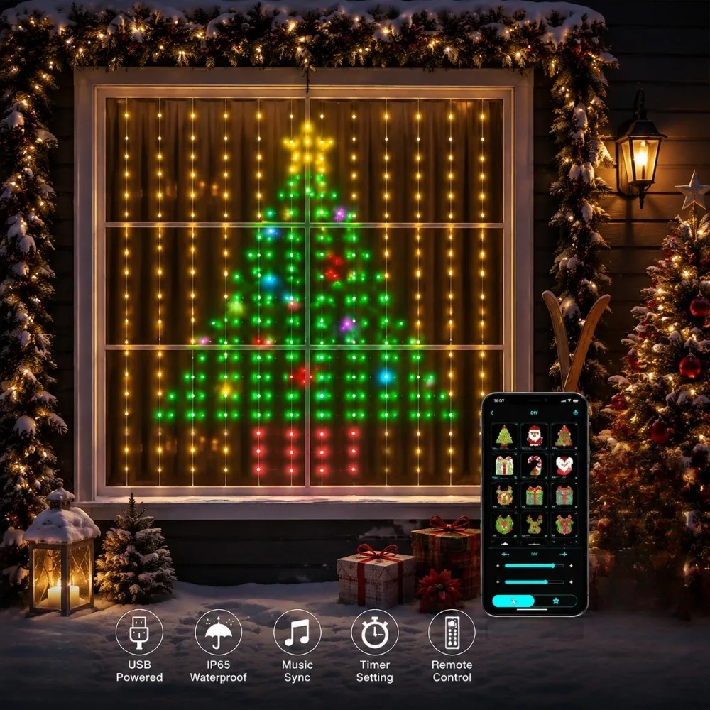 Kurtyna świetlna LED z diodami – Home Decor Free App recenzja i cena