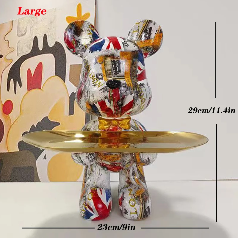 29cm Graffiti figurka niedźwie – Home Decor Y2K recenzja i cena