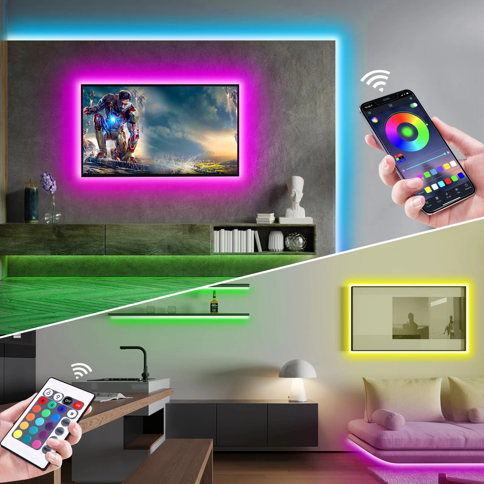 Taśma LED Neon RGB 1-5m, 5V US – Home Decor Free App recenzja i cena