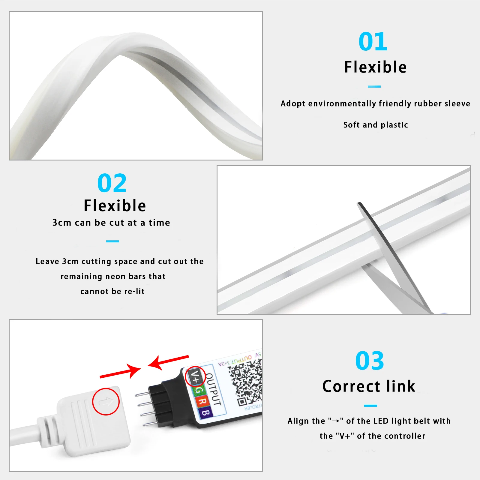 Taśma LED Neon RGB 1-5m, 5V US – Home Decor Free App recenzja i cena